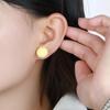 Brincos de pão cozido no vapor estilo japonês e coreano para meninas, pequenos e simples, em semicírculo, brincos de macaron, joias por atacado