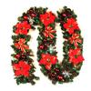 Porta de decoração de árvore de Natal de vime verde de Natal pendurada 2,7 m de luxo criptografia cena layout decoração pingente