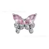 Brincos de Titânio F136 Borboleta Zircônia Studs para Orelha Joias Super Delicadas Temperamento Jovem Versátil Joias para Piercing