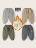 Calças Compridas Casuais Quentes Engrossadas para Meninos Calças de Algodão Roupas de Inverno Outono e Inverno Roupas Infantis Bebê Inverno Quente