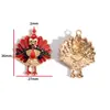 Acessórios de Joias DIY com Esmalte Gotejado Série Turquia Ação de Graças Pingente Pulseira Chaveiro Pingente Decorativo W515