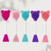 Pincel de Lama de Silicone de Cabeça Dupla Massagem Lavagem Facial Pincel de Maquiagem DIY Casa Pincel de Máscara Suave Limpeza