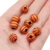 Cuentas de Bolas Acrílicas Cuentas de Bolas de Béisbol Fútbol Pulsera Cuentas de Rugby Cadena para Teléfono Móvil DIY Cuentas con Números y Letras de Billar