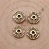 10x 10mm 0.86g multicolor accesorios DIY cuentas de rueda redonda vintage cuentas de agujero pequeño cuentas espaciadoras