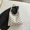Bolso Cruzado de Cuero Suave con Lunares Estilo Coreano Perezoso para Mujer 2026 Otoño Nuevo Ligero de Gran Capacidad para Clase Compras