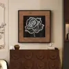 Arte de parede de sala de estar vintage estilo francês, pintura de armário de entrada com borboleta e floral, pintura decorativa retro de alta qualidade para sala de jantar e quarto