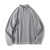 Camiseta informal versátil de moda para hombre para otoño e invierno, media cremallera, sudadera holgada, capa base 13458