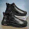 Zapatos para Hombre 2026 Otoño Nuevo Estilo Zapatos de Cuero Martin de Caña Alta Zapatos Deportivos Casuales de Moda Slip-on Zapatos de Seguridad para el Trabajo Hombre