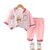 Conjunto Jaqueta Baseball Color-Block de Outono para Meninas 2025 Nova Moda Bebê Menina Pequena Chanel Jaqueta Dupla Camada Conjunto Três Peças