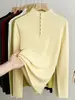 Suéter de Punto para Mujer Andy de Tela de Terciopelo con Cuello Alto Medio Capa Base 2026 Otoño e Invierno Nuevo Estilo Coreano Ajustado Ropa Interior