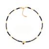 Collar de cuentas de cristal hecho a mano con ojo turco de gota de aceite de moda bohemia de nicho europeo y americano para clavícula de mujer al por mayor