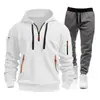Traje de Sudadera Deportiva Otoño e Invierno Transfronterizo 2024 para Hombre con Cremallera Sudaderas Ropa Deportiva Traje Suéter Suéter Conjunto de Dos Piezas