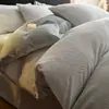 Estilo Luxo Leve Conjunto de Cama de Leite Esculpido de Quatro Peças Outono e Inverno Adicionado Lã Toque de Luxo Conjunto de Cama de Três Peças Capa de Edredom Lençol