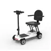 Scooter elétrico de mobilidade de quatro rodas para idosos, veículo elétrico inteligente assistido para uso doméstico, carro a bateria pequeno para viagens, leve e dobrável
