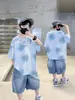 Camiseta de Manga Corta a Cuadros de Verano Moderna para Niños, Corte Holgado, Estilo Coreano, Top Casual Degradado para Niños Mayores, Nueva Camiseta de Moda de Verano