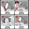 Grifo de Brazo Mecánico Universal Gato de la Fortuna para Lavabo, Lavabo de Agua Fría y Caliente, Grifo para Lavabo de Baño