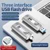 Pen Drives USB Transfronteiriços para Computador e Celular Adequados para Apple, Android, Tipo-C, Huawei USB 3.0, Pen Drives USB de Grande Capacidade 1TB 2TB