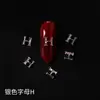 Nova Lz Personalizada 26 Letras Liga de Metal Joias Estilo Japonês Celebridade da Internet Prata Nail Art Cristais Strass