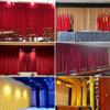 Cortina de Palco Fundo de Casamento Cinema Teatro Auditório Grande Cortina Elétrica Conferência Manual Blackout Total Tela de Projeção de Levantamento
