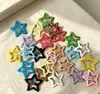 Presilhas de cabelo de estrela de cinco pontas para crianças, presilhas de garra pequenas coloridas, grampos de cabelo de bebê, presilhas de cabelo para franja, presilhas BB de estrela, acessórios de cabelo, acessórios de cabeça