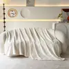 Nova manta de ondinhas d'água tridimensional, manta de fleece jacquard espessa, manta de pelúcia, manta de ar condicionado de escritório, atacado e sob medida
