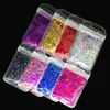 Lentejuelas para uñas tamaño mixto lentejuelas hexagonales láser glitter hexagonal colorido para uñas bolsa 10g transfronterizo