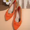 Zapatos Planos de Punta Grande para Exportación 2026, Modernos de Punto sin Cordones con Lazo, Transpirables de Bloques de Color Casuales para Mujer