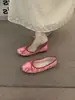 Mocassins Amarelos Suaves e Elegantes Estilo Francês para Mulheres, Novo Modelo Verão 2026, Sapatos de Conto de Fadas para Combinar com Vestidos, Sapatilhas de Nicho para Noite