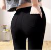 Leggings de Sarga Deportiva Real Delgados Estilo Coreano Cintura Alta Pantalones de Exterior Ajustados Elásticos Tipo Lápiz