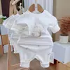 Conjunto de Dos Piezas Otoño para Bebé con Mangas Largas 33004C de Cintura Alta para Salir, Ropa Interior de Dibujos Animados Cómoda Informal para Bebé