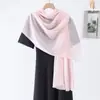 Bufanda Larga de Bambú Popular Transfronteriza Casual Versátil Personalidad Color Sólido Minimalista Cómoda Transpirable Ropa de Viaje Chal Multiusos