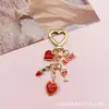 Chaveiro personalizado estilo europeu e americano transfronteiriço pingente para bolsa de celular Dia dos Namorados vermelho pingente de batom rosa mulher