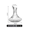 Decantador de vino de cristal sin plomo decantador de vino estilo europeo sin pie rayado grabado veta de martillo diagonal decantador de vino decantador de vino