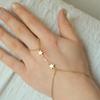 Pulsera de Cadena Transfronteriza Europea y Americana Pulsera Simple de Perlas Blancas Combinación Multicapa Cadena de Dedo Pulsera de Dedo de Aleación para Mujer