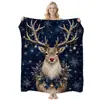 Manta de Franela de Ángel Navideño Simple Transfronteriza, Manta Cubierta para Aire Acondicionado Estampada, Manta Temática Navideña, Personalizable