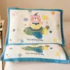Funda de Almohada Infantil Algodón Puro Dibujos Animados Gasa Funda de Almohada Par Funda de Almohada Paquete Individual Antideslizante y Anticaída