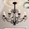 Candelabro de Velas Francés Luz Principal de Sala de Estar Escalera Cristal Luz de Comedor 2025 Nuevo Blanco Retro Lámparas de Dormitorio