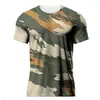 Camiseta de Manga Corta Casual Transpirable Holgada para Hombre Camuflaje Estampado Digital 3D Venta Caliente Transfronteriza Europea y Americana Verano 2026