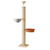 Poste trepador para gatos de pie con ventosas transfronterizo, Árbol para gatos tipo cápsula espacial, Rascador para gatos, Plataforma de escalada para gatos de madera maciza, Muebles para gatos