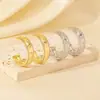 Pendientes Metálicos de Aro en C con Acabado de Alta Gama, Únicos y Elegantes, Pendientes de Aro Versátiles, Pendientes para Mujer Más Vendidos Transfronterizos