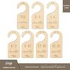 Bebê divisória de madeira recém-nascido de madeira Milestone Card guarda-roupa infantil Divisória Listagem Mês Divisor Cartão