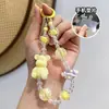 Cadena para Colgar Teléfono Móvil de Oso Acrílico de Dibujos Animados al por Mayor Colgante de Moda Lindo para Bolsos de Mujer Cadena de Teléfono Móvil DIY con Cuentas Galvanizado
