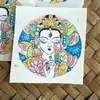 Gran Venta Tíbet Nepal Thangka Puro Pintado a Mano Tara Blanca Núcleo de Tarjeta 3.5