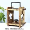 Grande Coleção de Produtos Únicos - Design Criativo Antigo Rústico Madeira Maciça Enfeites Decorativos Vasos de Flores para Pátio de Madeira Zakka Mercearia