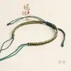 Pulsera de Nudo Plano Ajustable Cordón Semi-Terminado para Tejido Artesanal, Adecuada para Ensartar Cuentas de Jade y Oro, Cordón para Pulsera de Joyería DIY