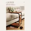 Mesa de centro pequeña extraíble para apartamento pequeño, sofá de sala de estar con mesa auxiliar con ruedas, mesa pequeña sencilla para el hogar, mesita de noche para dormitorio