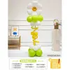 Temporada de regreso a clases columna de globos de margarita decoración de escena de cumpleaños infantil salón de banquetes de hotel ambiente de ceremonia de inauguración de jardín de infantes