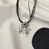 Conjunto de Brincos Anel Colar Vintage Antigo de Nicho Olhos Acessórios com Senso de Design Mulheres