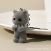 Chaveiro Pingente Gato Tridimensional Fofo com Flocagem de Resina Pingente para Chave do Carro Pingente para Bolsa Joia Venda por Atacado