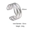 Pulsera Nueva de Acero Inoxidable Europea y Americana, Pulsera Abierta Ajustable de Moda y Versátil, Pulsera de Acero de Titanio 18K que no se decolora